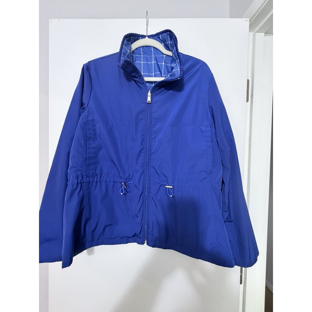LAUREN ACTIVE (LRL) REVERSIBLE BLUE POLYESTER JACKET XL